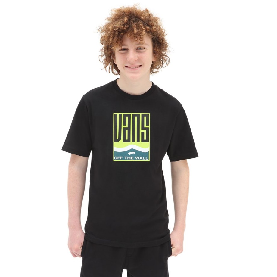 T-shirt Vans Maze Menino (8-14 Anos) Preta