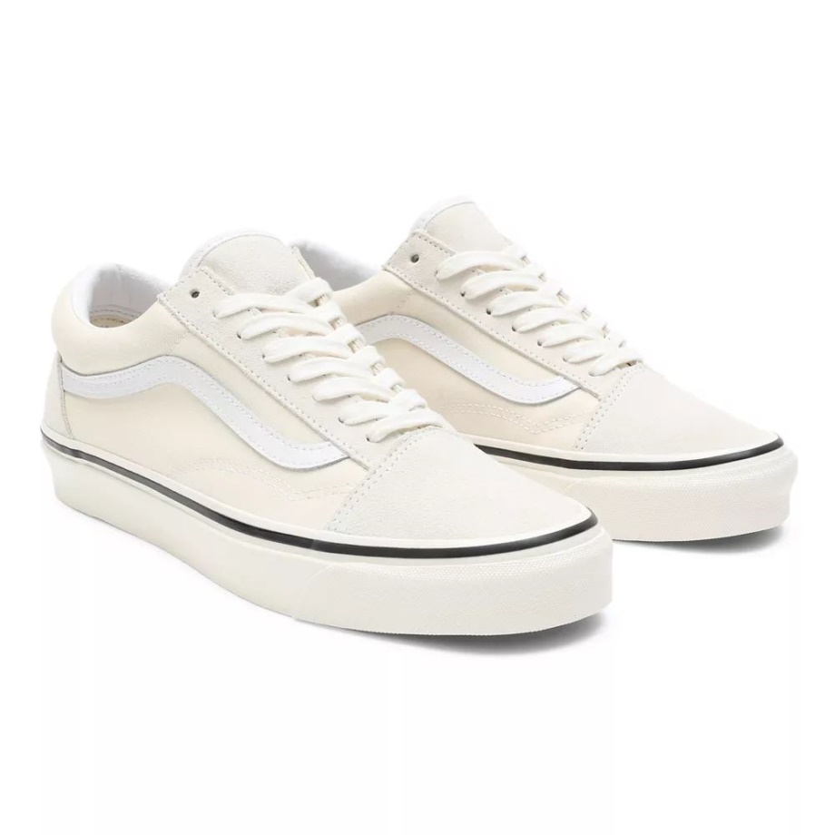 Vans Anaheim Fábrica Old Skool 36 Dx Sapatos Brancos