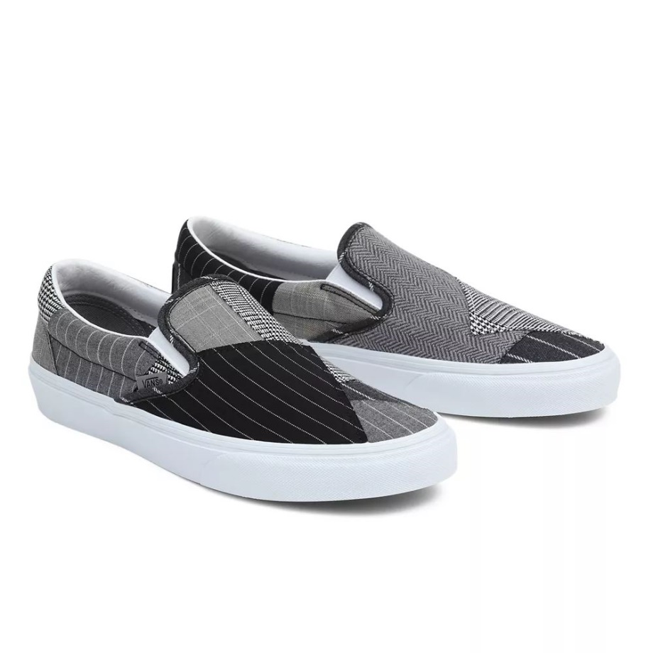 Vans Classic Slip-on Patchwork Tênis Cinza