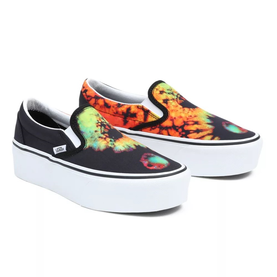 Vans Classic Slip-on Stackform Shoes Black-Multi