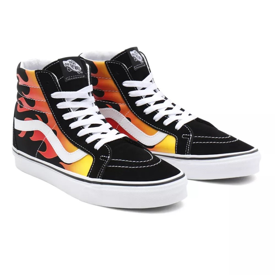 Vans Flame Sk8-hi Reedição De Tênis Preto