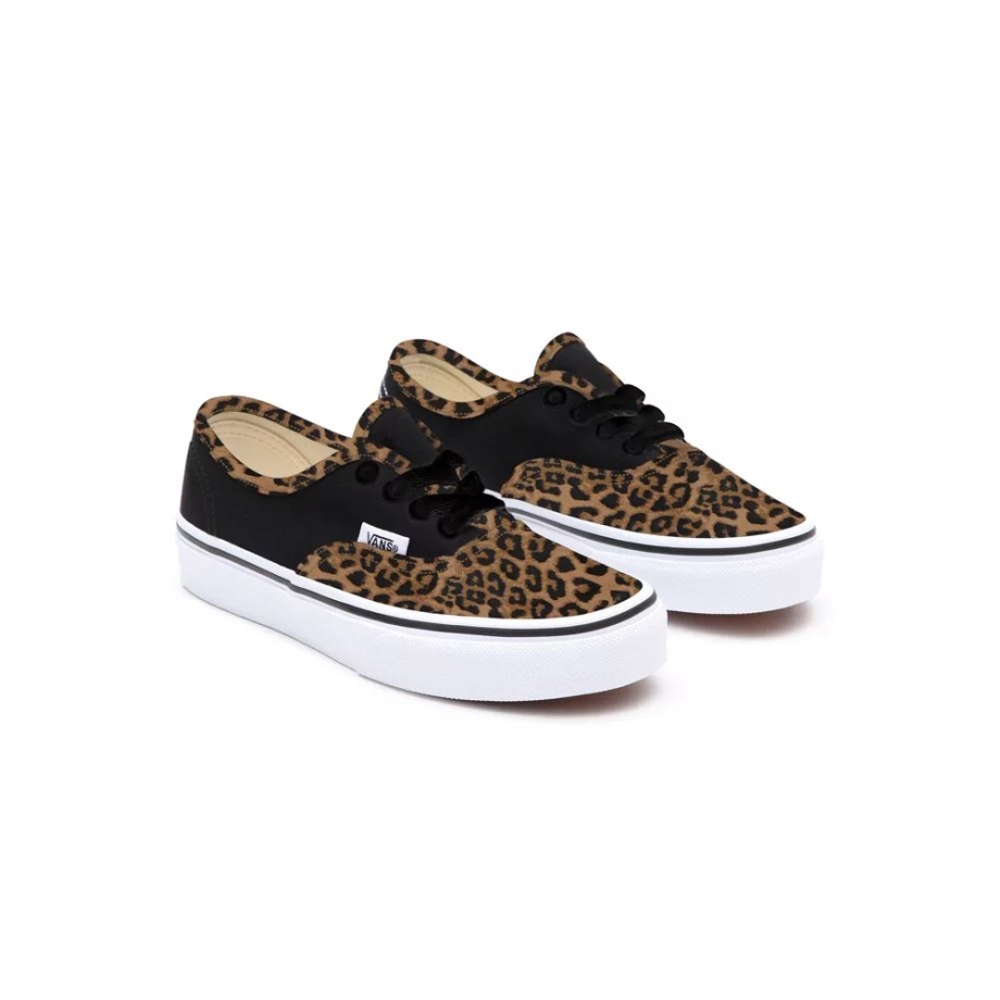 Vans Kids Customs Leopard Authentic Shoes (4-8 Anos)