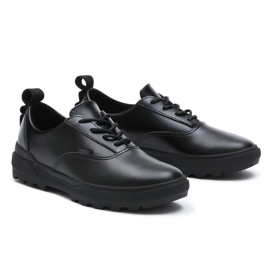 Sapato Baixo Vans Couro Colfax Preto