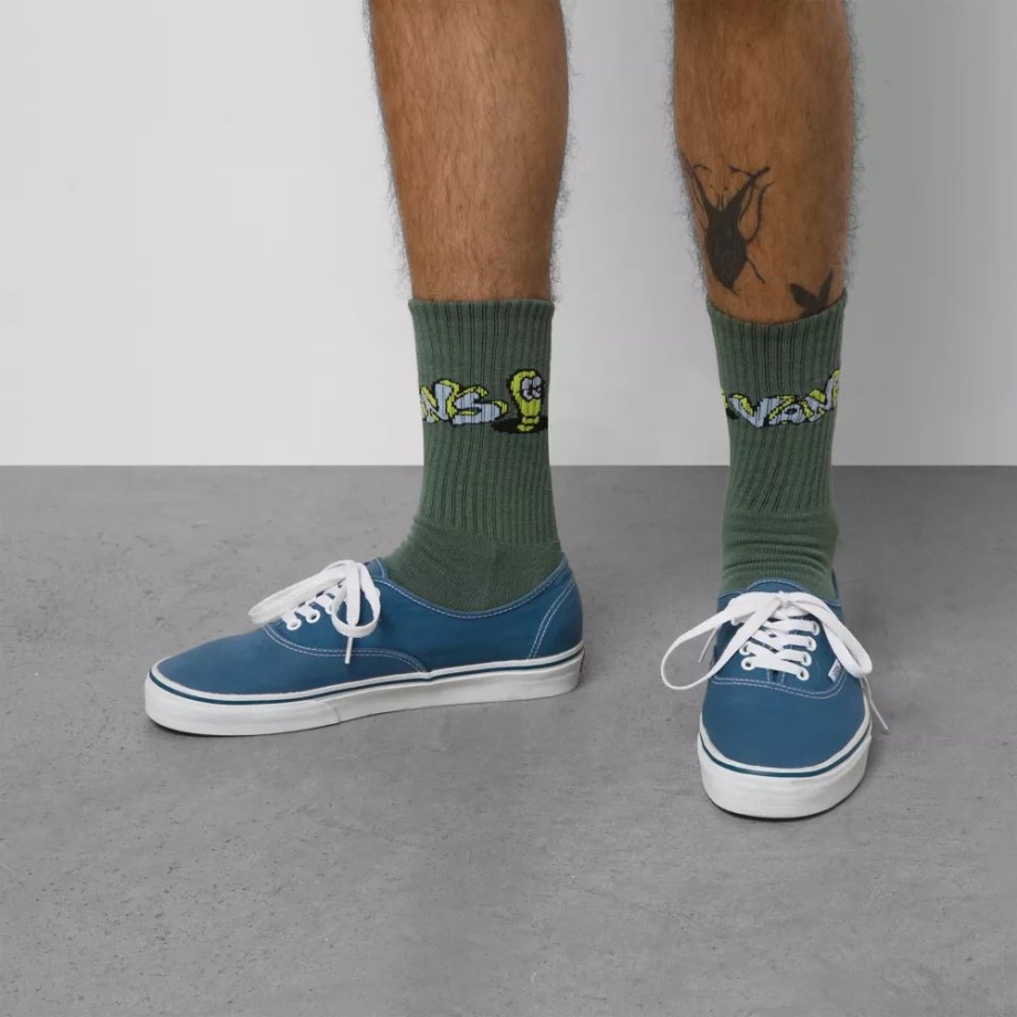 Meias Vans Skate Classics (1 Par) Verde – Clique na imagem para fechar