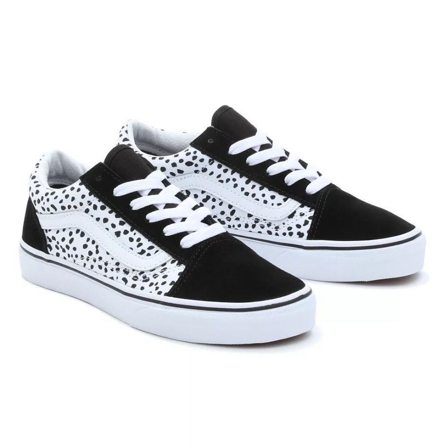 Vans Youth Old Skool Shoes (8-14 Anos) Preto E Branco