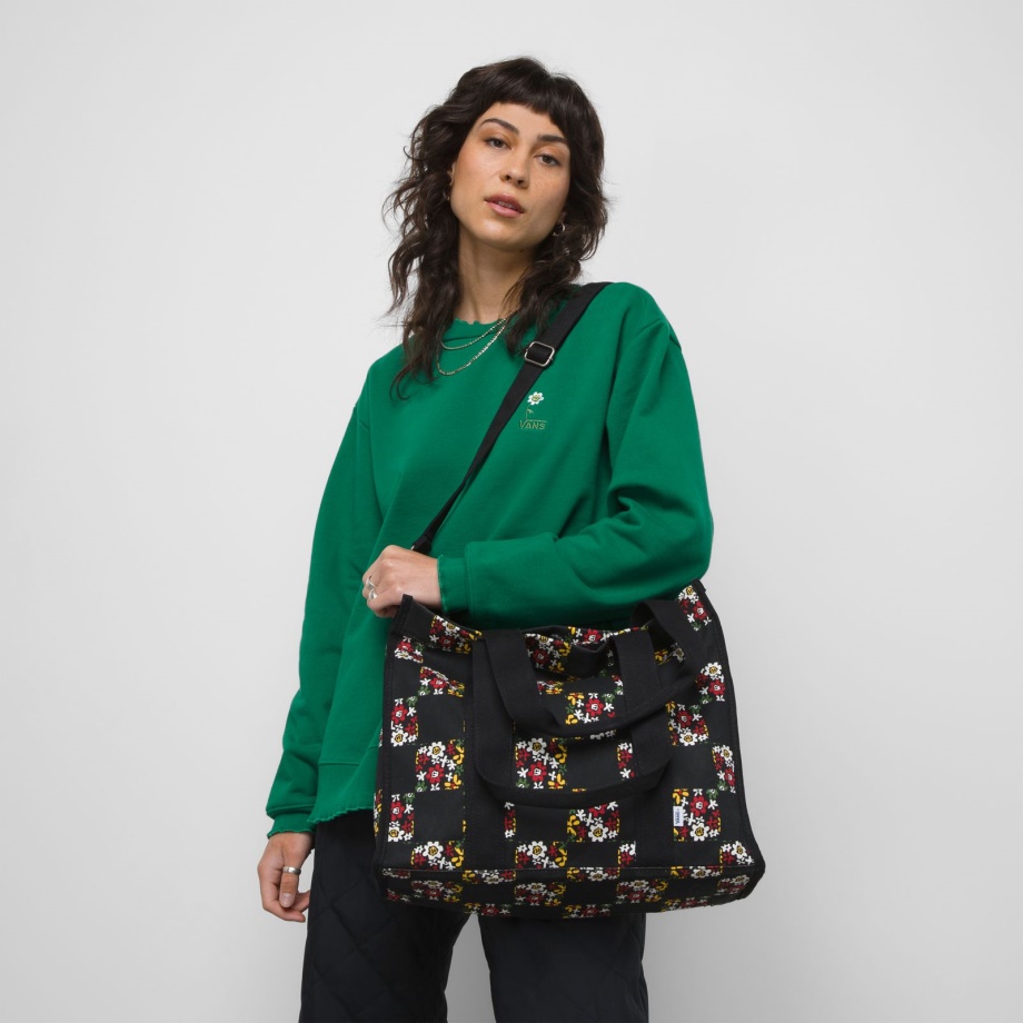 Bolsa Transversal Vans Anaheim Floral Preta