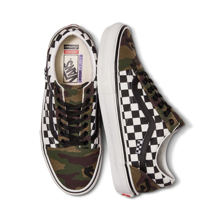 Vans Custom Checkerboard Camo Skate Old Skool – Clique na imagem para fechar