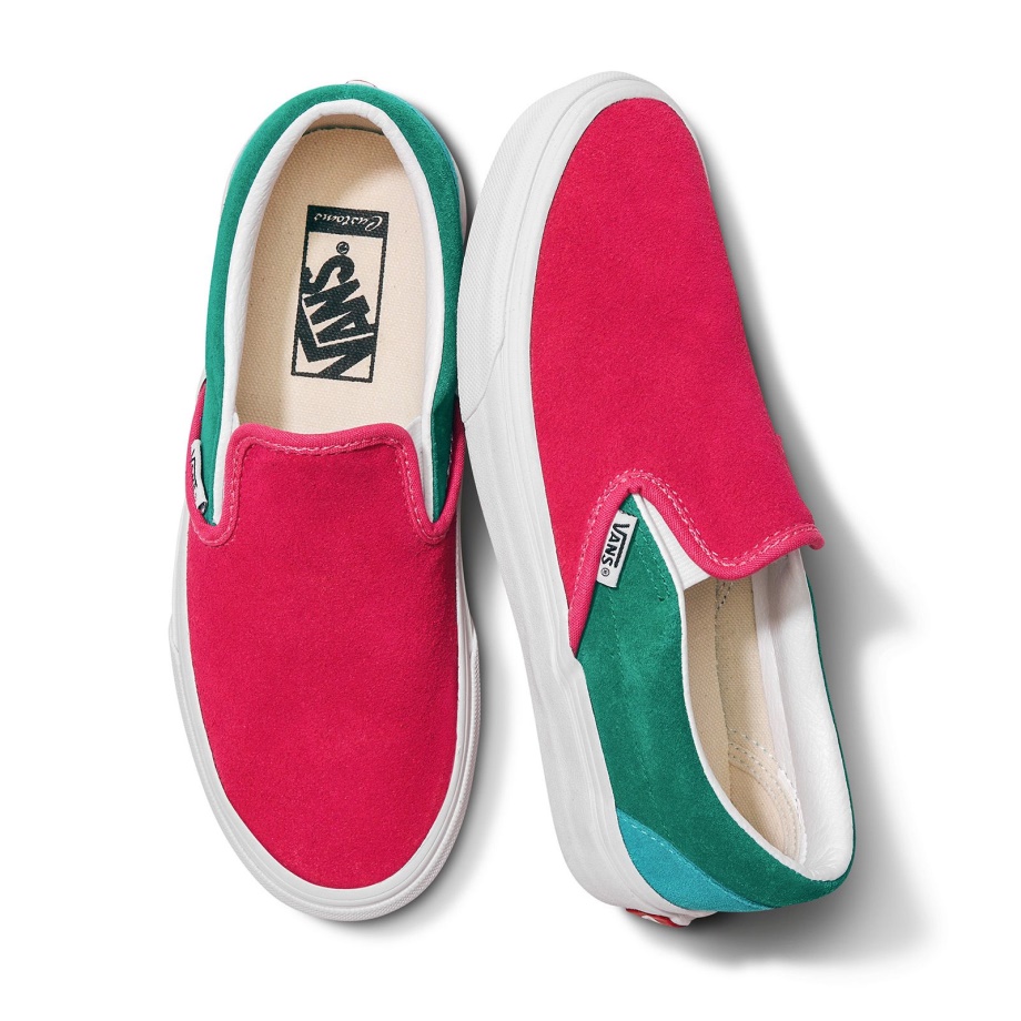 Vans Custom Color Block Camurça Sem Cadarço Largo