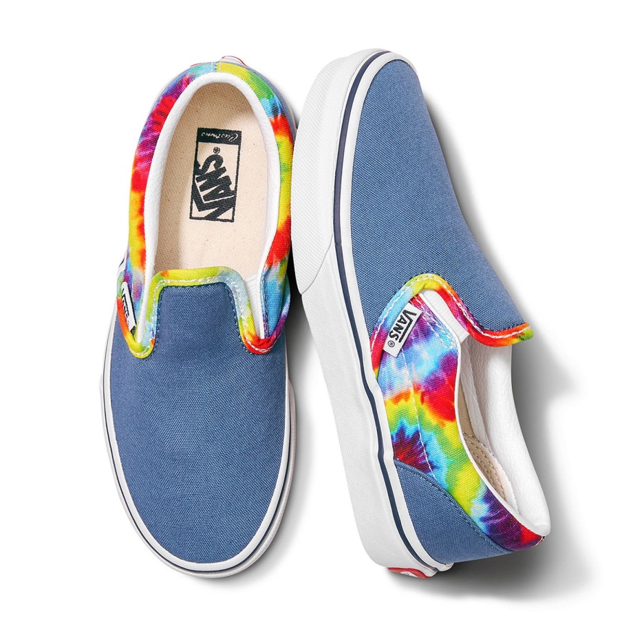 Vans Customs Kids Slipon Azul Marinho Tie Dye