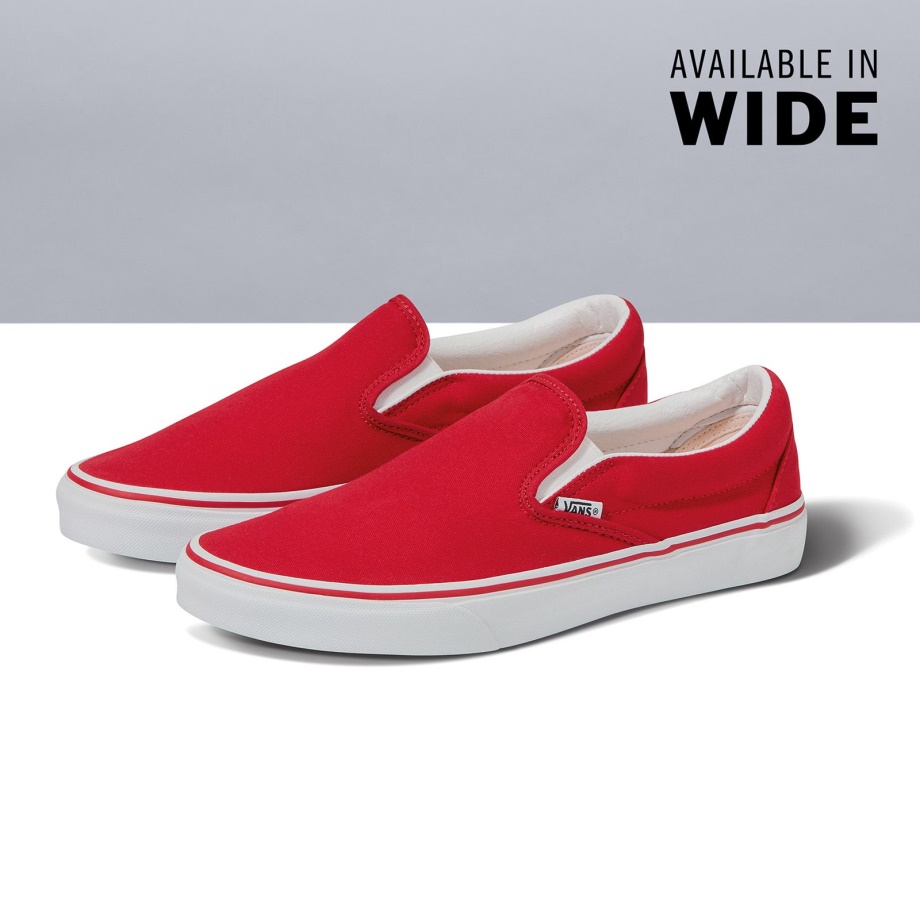 Vans Customs Racing Sem Cadarço Vermelho Largo