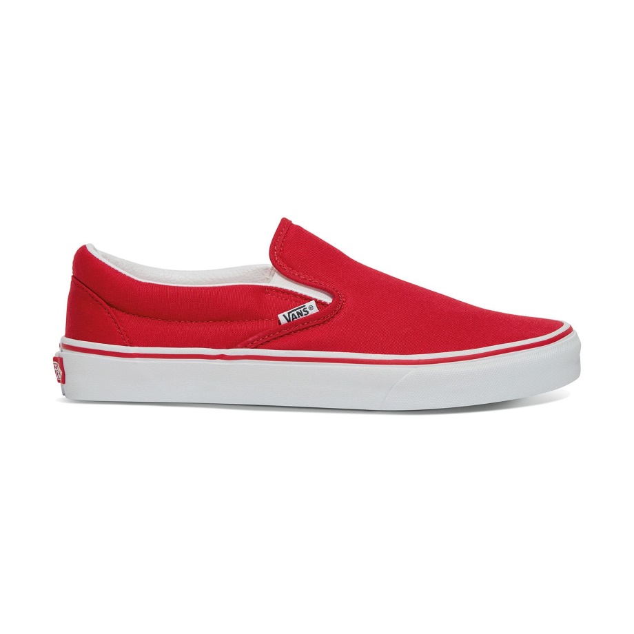 Vans Customs Racing Sem Cadarço Vermelho Largo