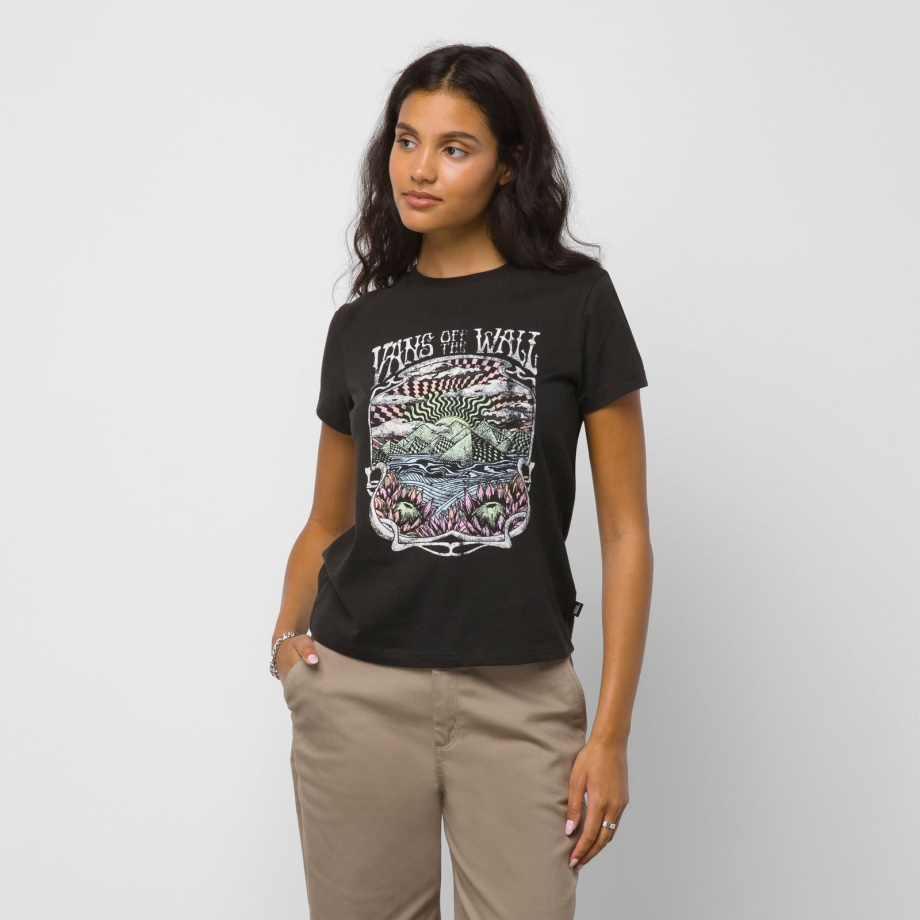 Camiseta Vans Fieldtripz Crew Preta