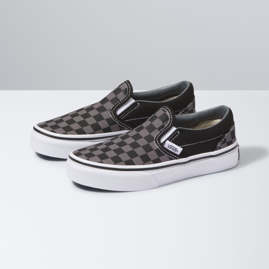 Vans Kids Xadrez Xadrez Preto Estanho