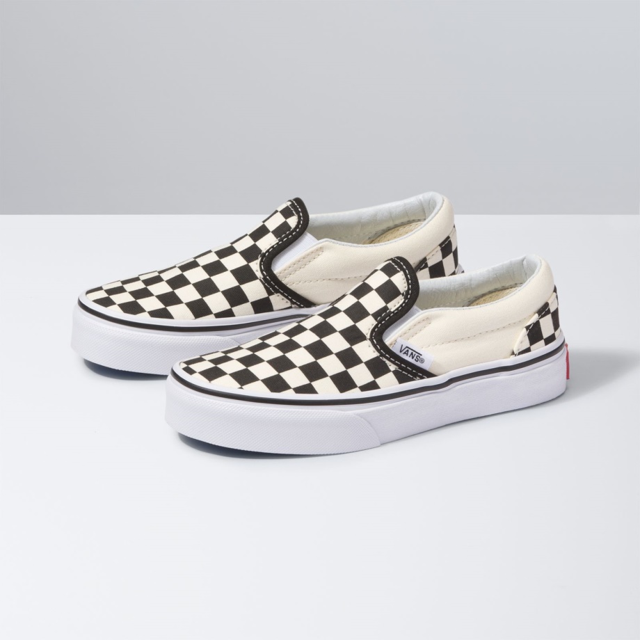 Vans Kids Xadrez Xadrez Preto E Branco