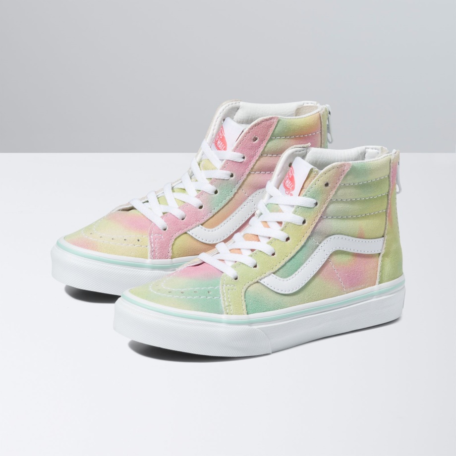 Vans Kids Rainbow Suede Sk8-hi Zip Pastel Multi – Clique na imagem para fechar