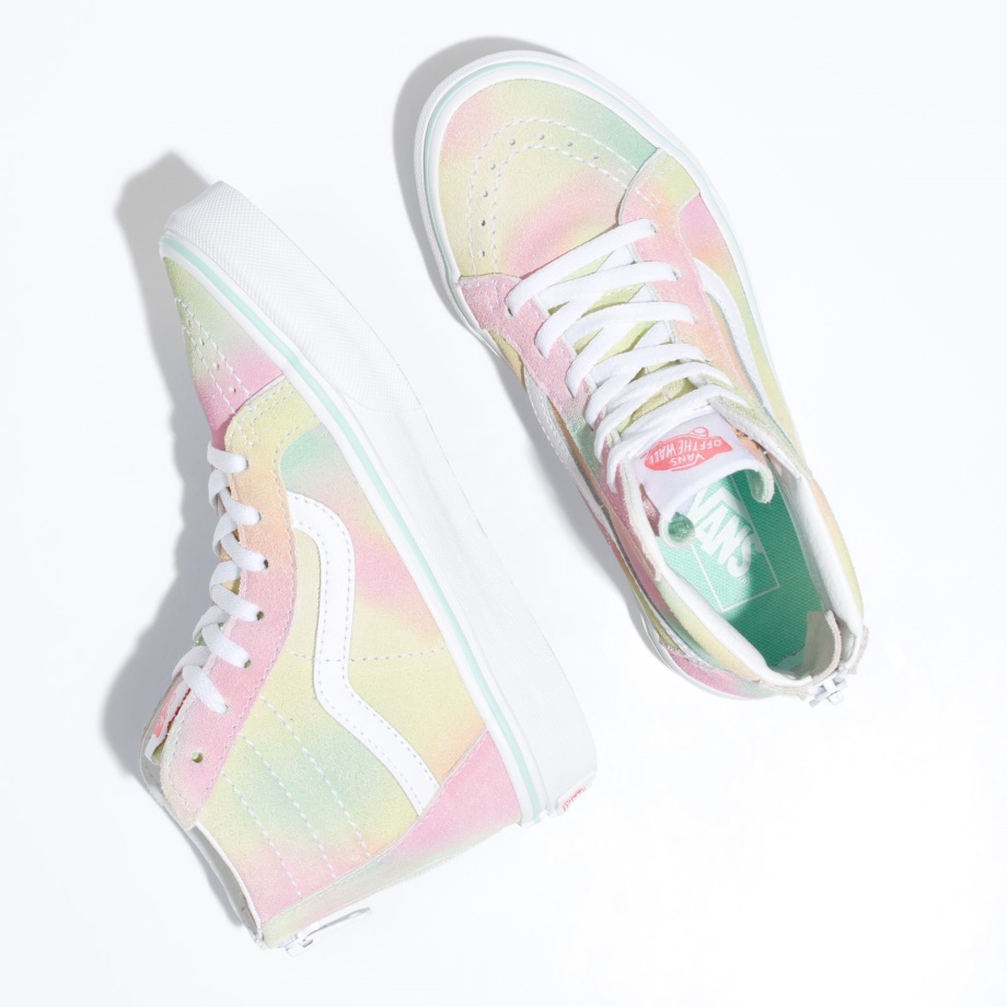 Vans Kids Rainbow Suede Sk8-hi Zip Pastel Multi