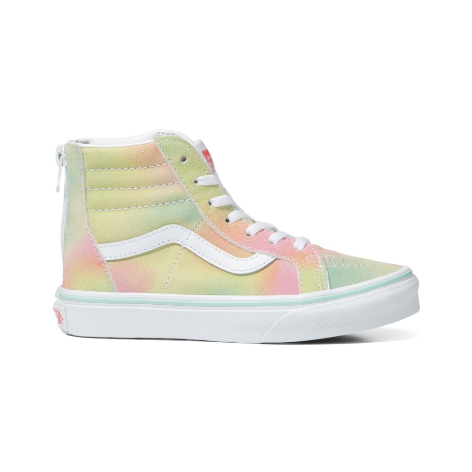 Vans Kids Rainbow Suede Sk8-hi Zip Pastel Multi