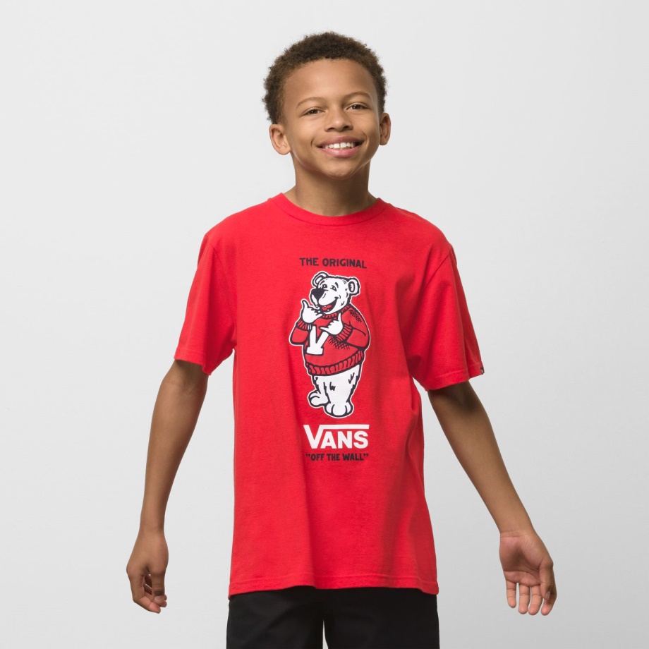 Camiseta Vans Kids Svd Bear True Red