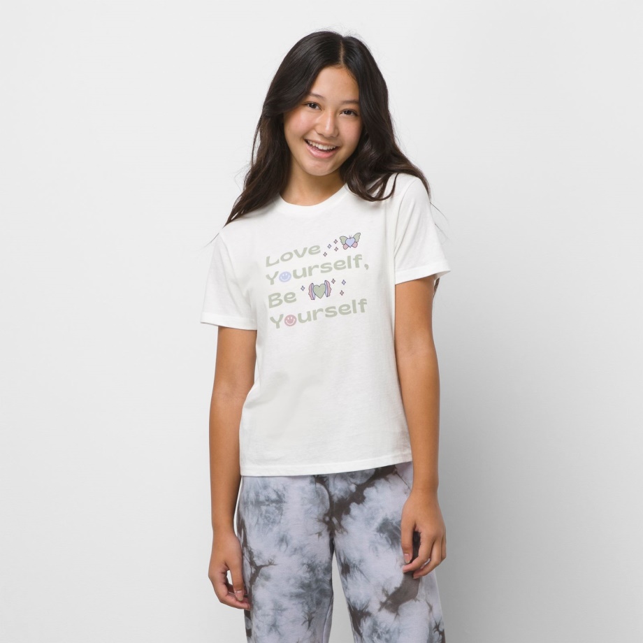 Camiseta Vans Kids Team Wellness Tee Marshmallow