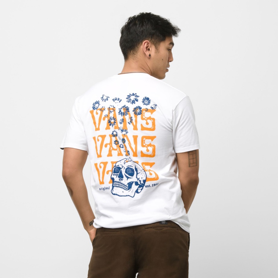 Vans And Skull Trip T-shirt Branca – Clique na imagem para fechar