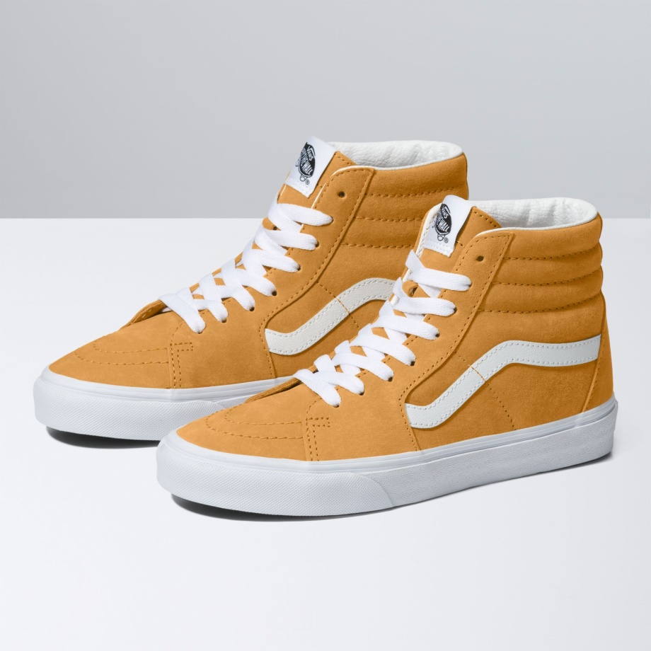 Camurça Suína Vans Sk8-hi Amarelo Dourado