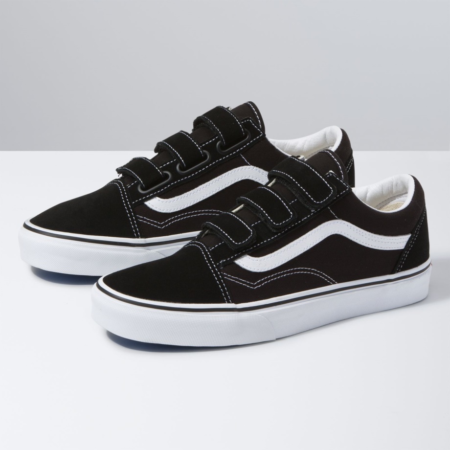 Lona De Camurça Vans Old Skool V Preto-verdadeiro Branco