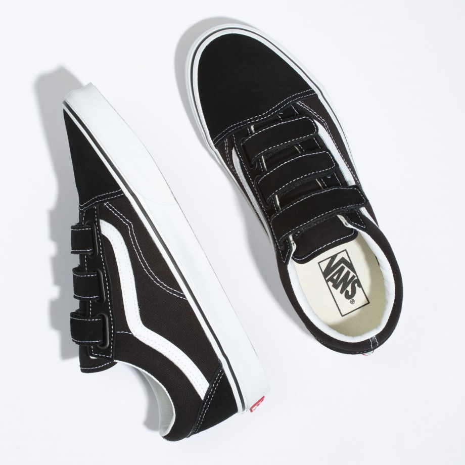 Lona De Camurça Vans Old Skool V Preto-verdadeiro Branco