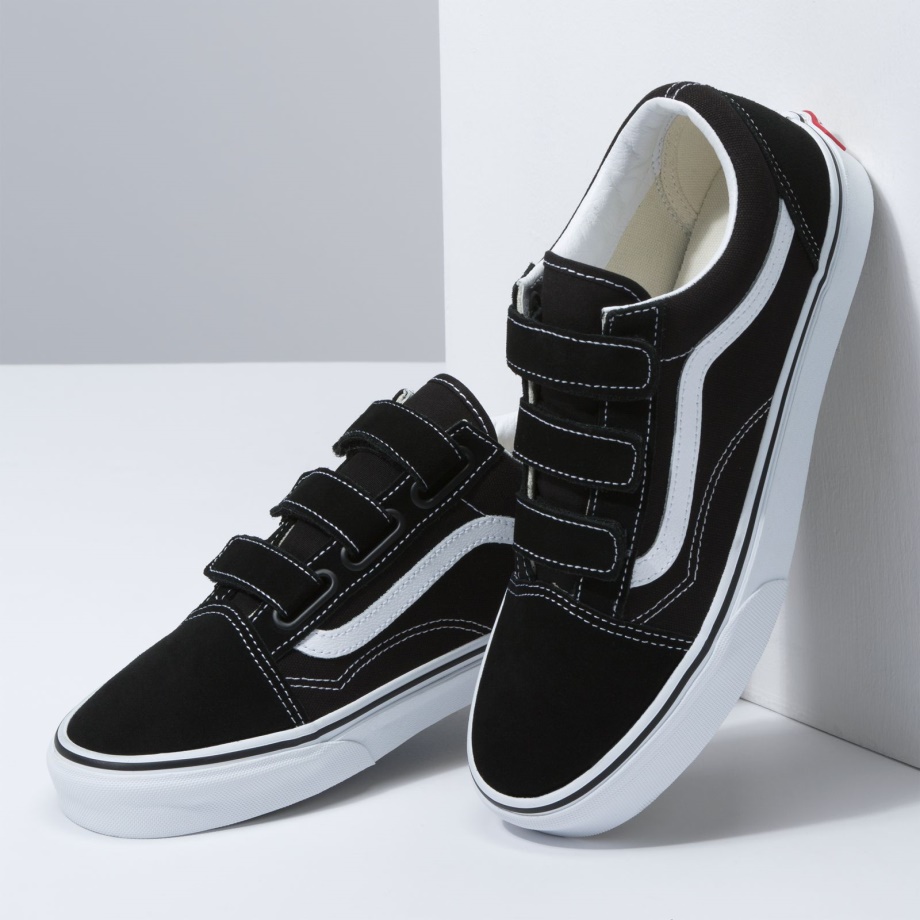 Lona De Camurça Vans Old Skool V Preto-verdadeiro Branco