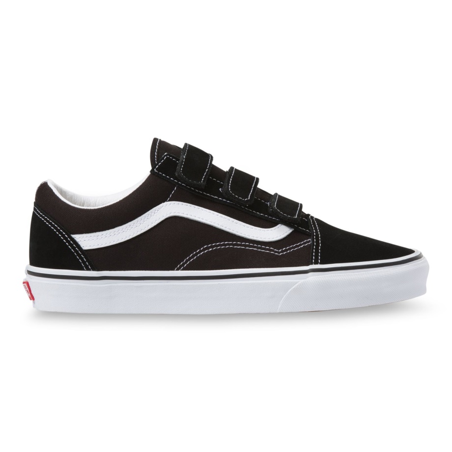 Lona De Camurça Vans Old Skool V Preto-verdadeiro Branco