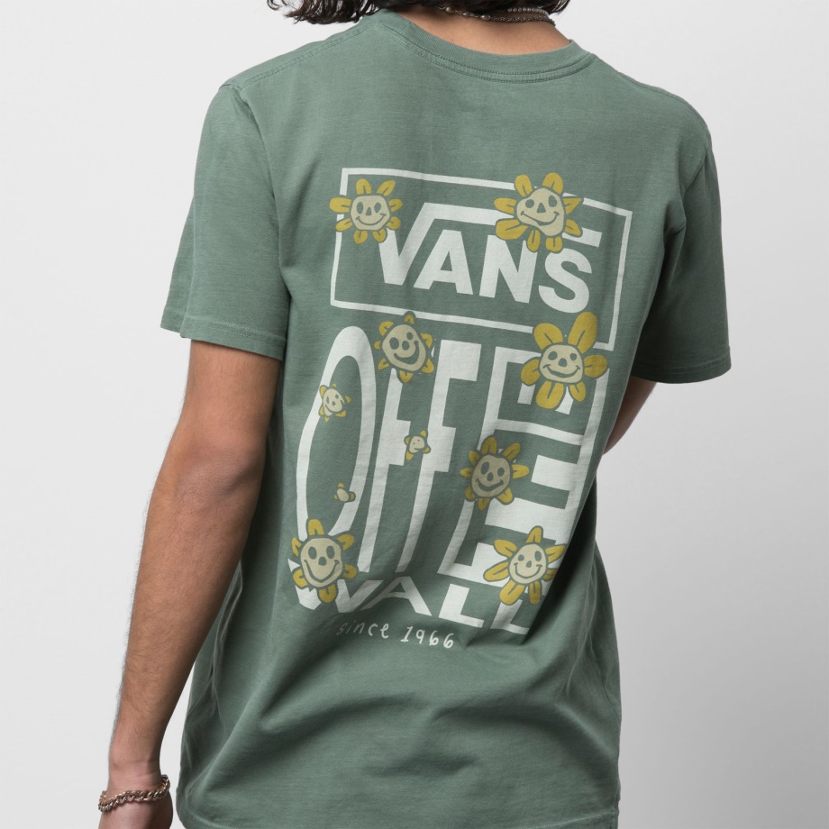 Vans Trippy Smile T-shirt Floral Pato Verde Homem