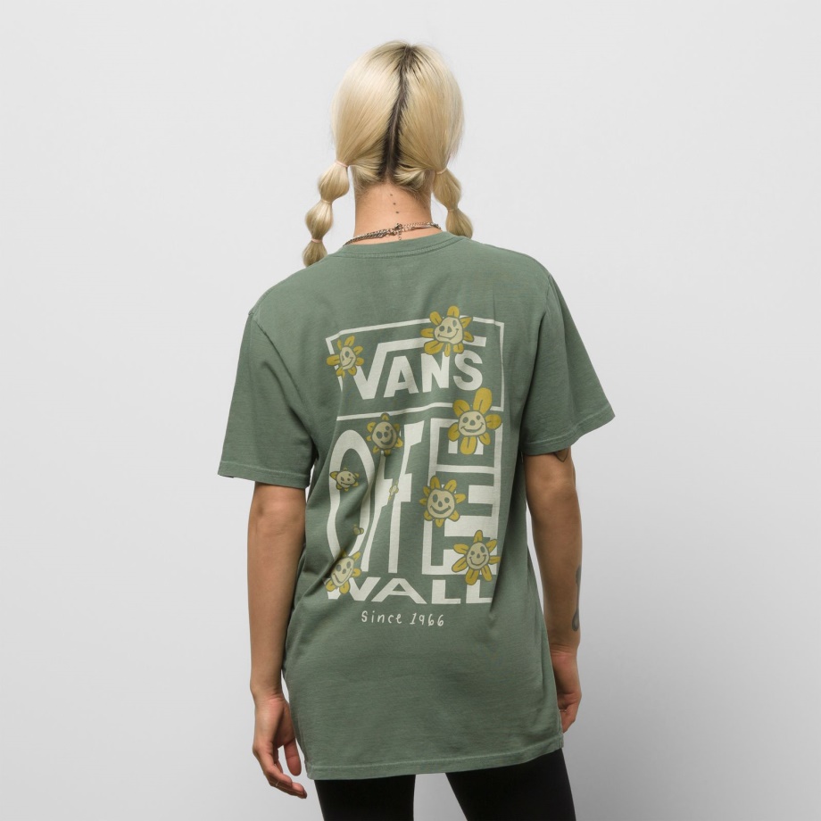 Vans Trippy Smile T-shirt Floral Pato Verde Homem