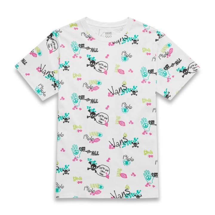 Allover Vans T-shirt Rabisco Branco – Clique na imagem para fechar