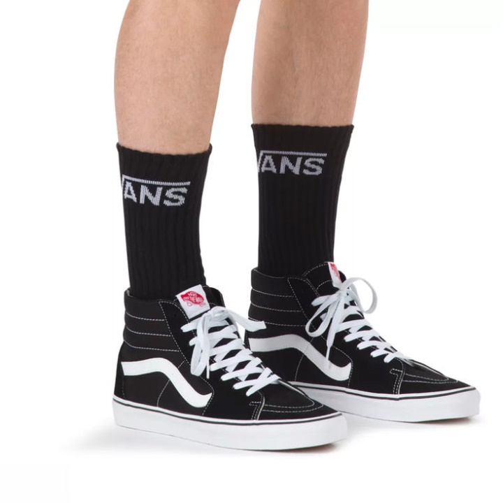 Vans Classic Crew Meias Pacote Com 3 Pretos