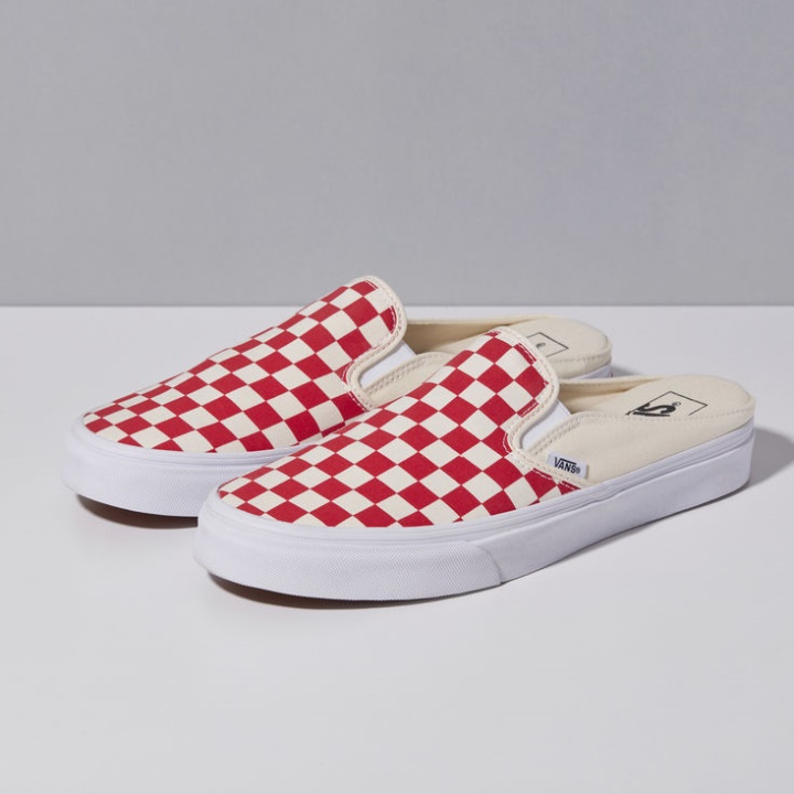 Vans Classic Slip-on Mule Racing Vermelho Clássico Branco