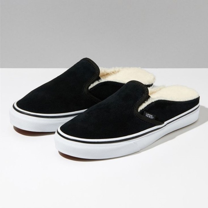 Vans Classic Slip On Mule Camurça Preto Sherpa