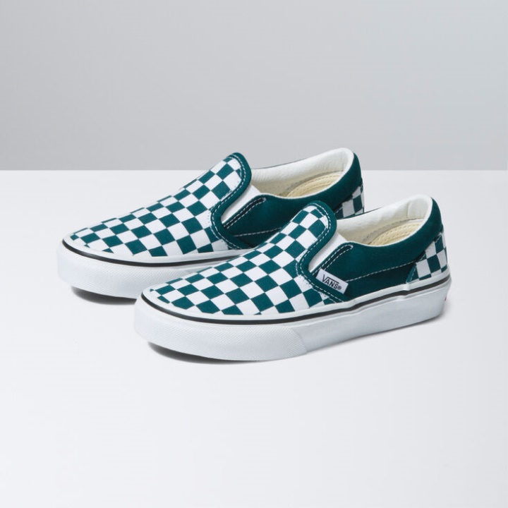 Vans Color Theory Kids Classic Slip-on Deep Teal