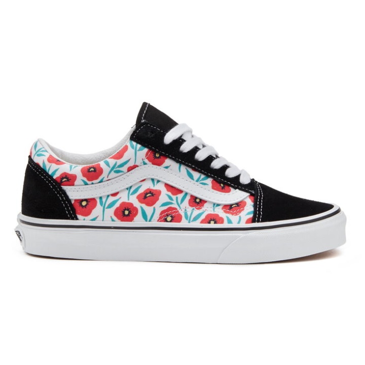 Vans Flores Old Skool Preto-verdadeiro Branco