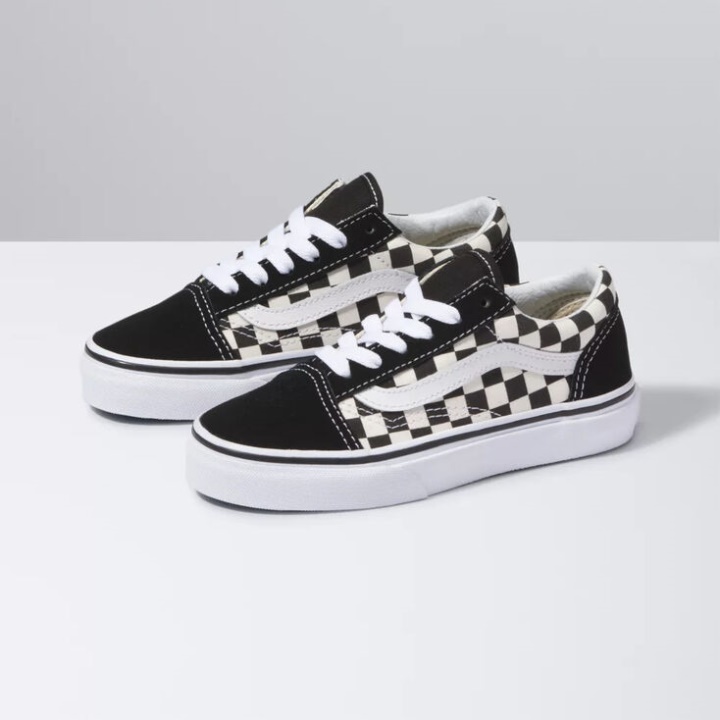 Vans Kids Old Skool (verificação Primária) Preto E Branco