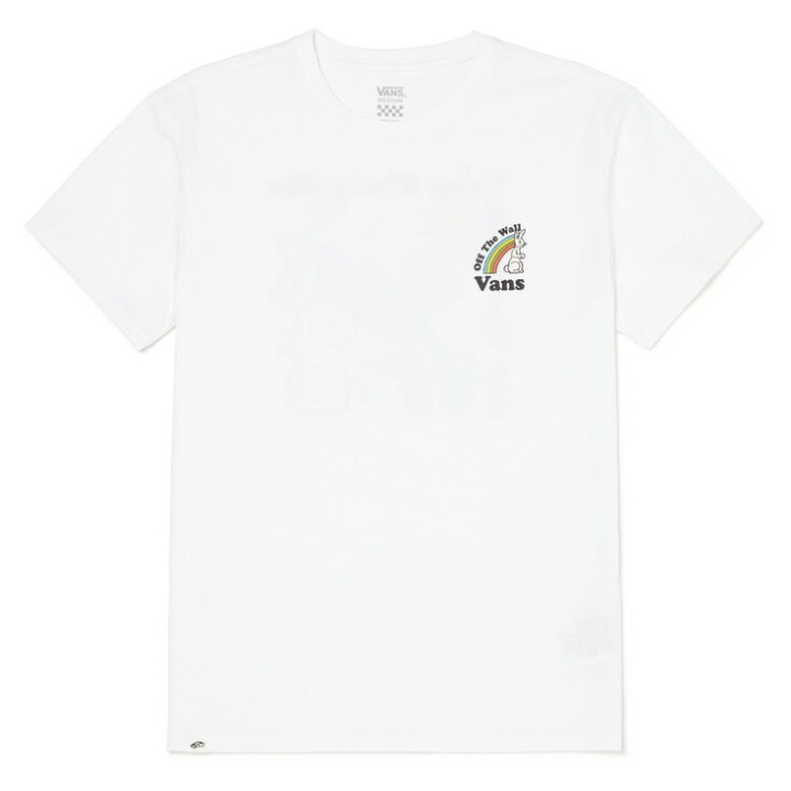 Vans Retro Groove Rabbit Camiseta Manga Curta Branca