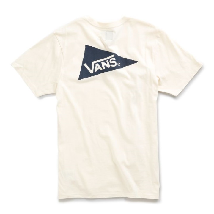 Vans X Peregrino Surf Supply Camiseta Manga Curta Branca Envelhecida