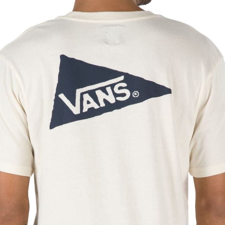 Vans X Peregrino Surf Supply Camiseta Manga Curta Branca Envelhecida