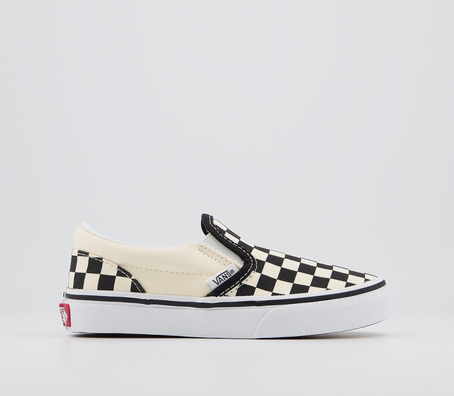 Vans Classic Slip On Kids Tênis Preto Creme Checkerboard