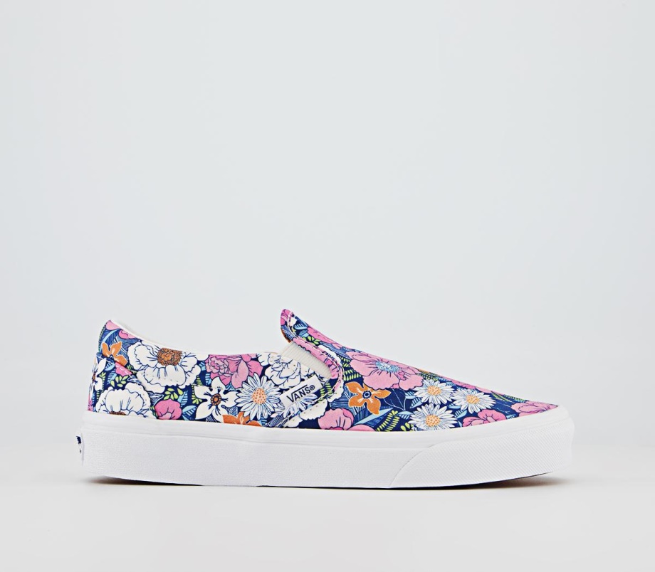 Vans Classic Slip On Tênis Floral Multi Branco