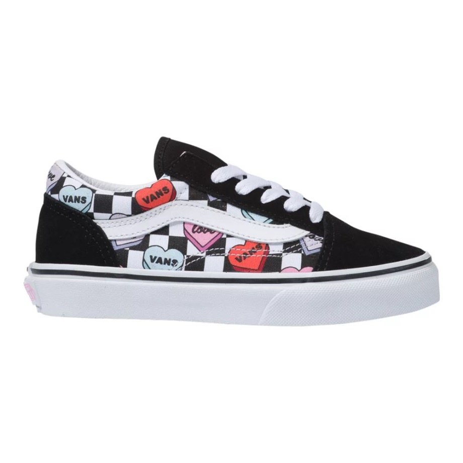 Tênis De Skate Vans Kids' Grade Skool Old Skool Candy Hearts Tênis Masculino Cano Baixo Preto-verdadeiro Branco