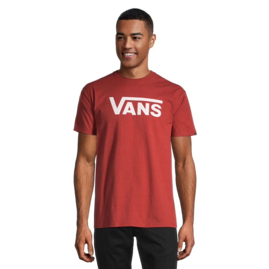 Camiseta Clássica Masculina Vans Manga Curta Gola Redonda Algodão Gráfico Chili Oil