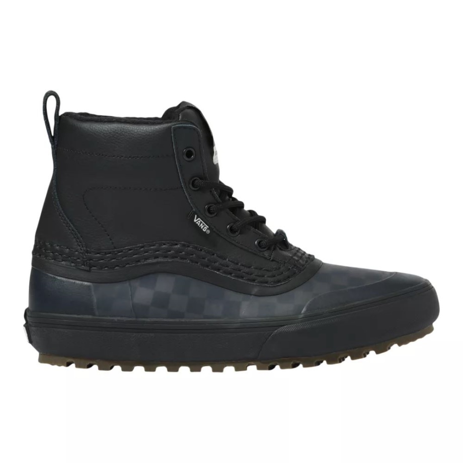 Vans Botas Masculinas Padrão De Inverno Médio Cano Médio Casual Resistente à água Antiderrapante Preto E Branco