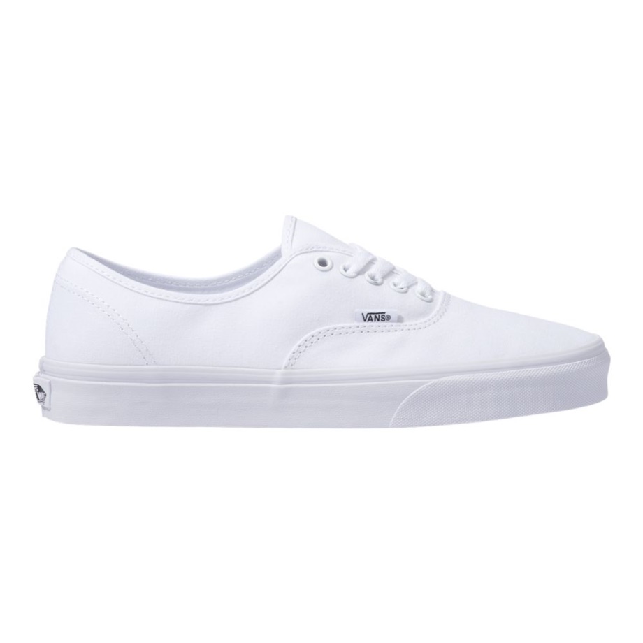 Tênis De Skate Feminino Autêntico Vans Cano Baixo Casual Branco-branco