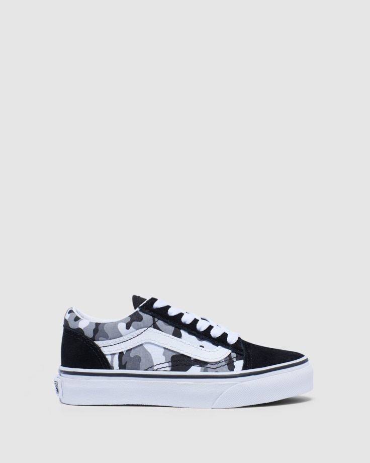 Vans Old Skool Camuflagem De Renda Jovem Preto E Branco