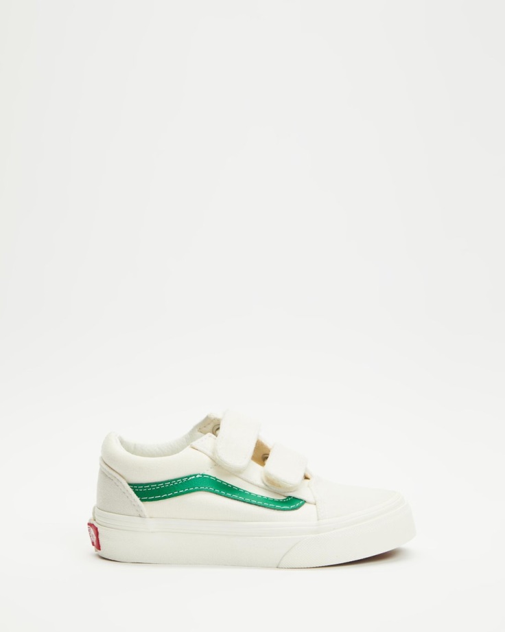 Tênis Vans Old Skool De Velcro - Infantil Branco