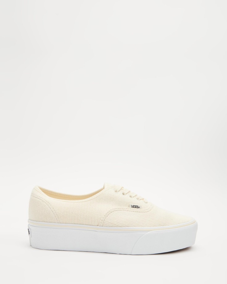 Vans Autentic Stackform Rib Knit - Unissex Ancient White-True White